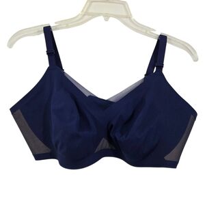 Honeylove Women's Crossover Bra Wirefree Blue Size XL